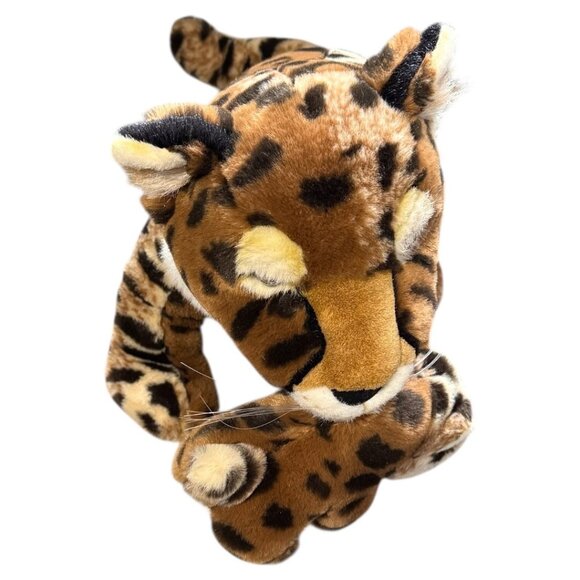 Leopard Mom & Baby Plush Fine Toy Large Leopard And Baby Plush Animals Stuffed - Picture 4 of 10